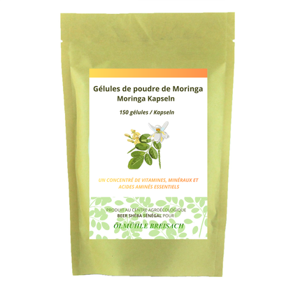 Poudre de moringa en capsules (150 unités)